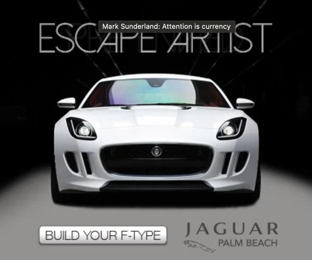 Palm Beach Jaguar — BRB Faster F-Type banner ad
