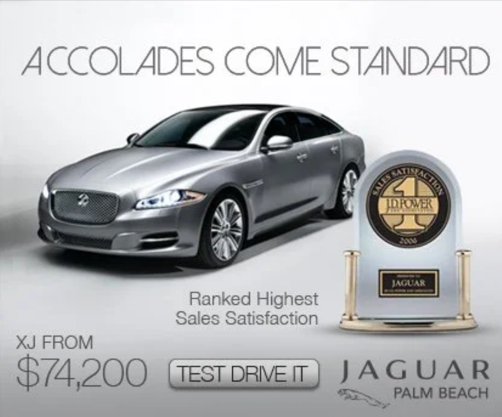 Palm Beach Jaguar — Test Drive Better XJ banner ad